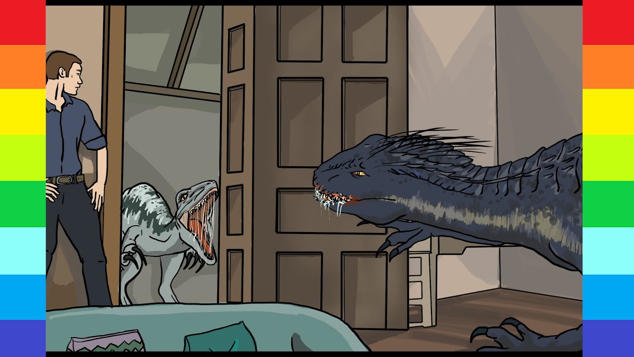 Featured image of post How To Draw Indoraptor Vs Blue